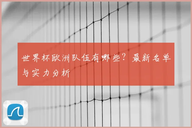 世界杯欧洲队伍有哪些？最新名单与实力分析